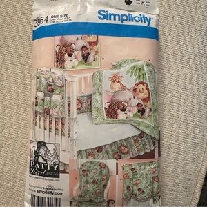 Vintage Simplicity Safari Animal Nursery Set Pattern